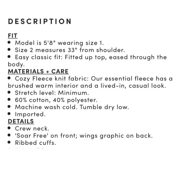 TORRID Fleece Tunic “Soar Free” Tunic Sweatshirt, size 2X, GUC, BEAUTIFUL - Picture 8 of 16